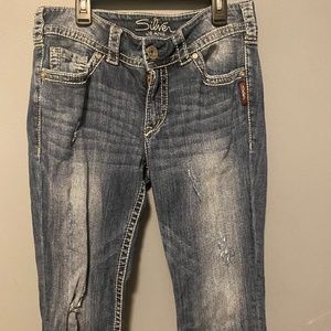 "Silver Jean" Capris